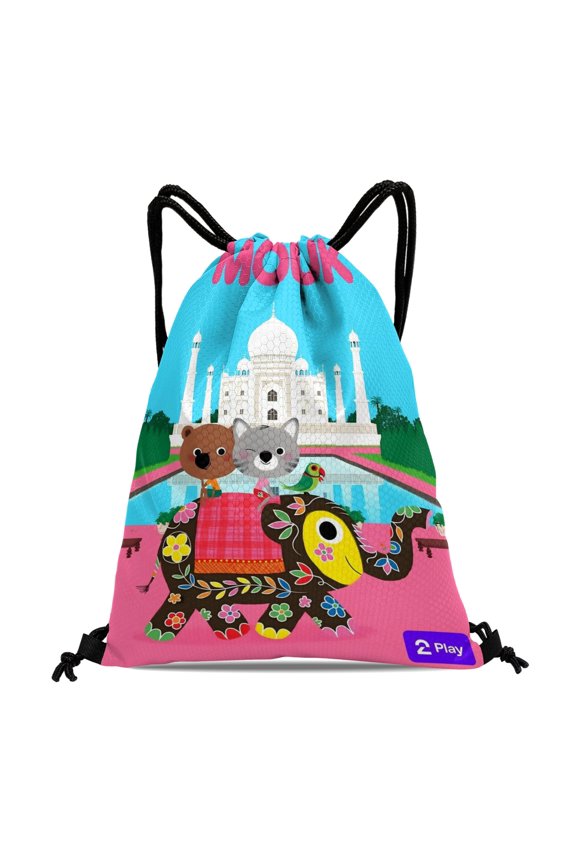 Mouk-theme Drawstring Backpack Sports Gym Bag Water Resistant String Bag Cinch Bag12"X16"30X40cm