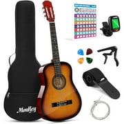 Moukey Acoustic Guitar for Beginner 38" Kid Adult Starter Kit with Accessories, Sunburst