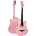 thumbnail image 1 of Moukey Acoustic Guitar for Beginner 38" Kid Adult Starter Kit with Accessories, Pink, EAG-100, 1 of 4