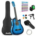 thumbnail image 1 of Moukey Guitar for Beginner 38" Starter Acoustic Guitars Kits with Gig Bag, Strap, Tuner and Pick, Blue, 1 of 7