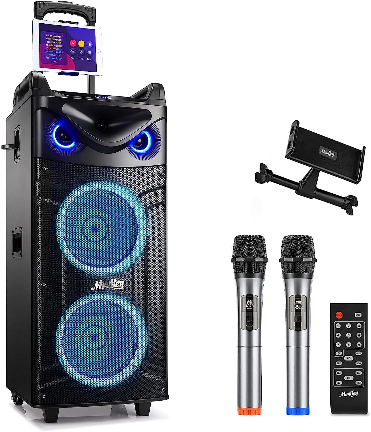 Singing Machine ISM1030BT Bluetooth Pedestal Karaoke System with