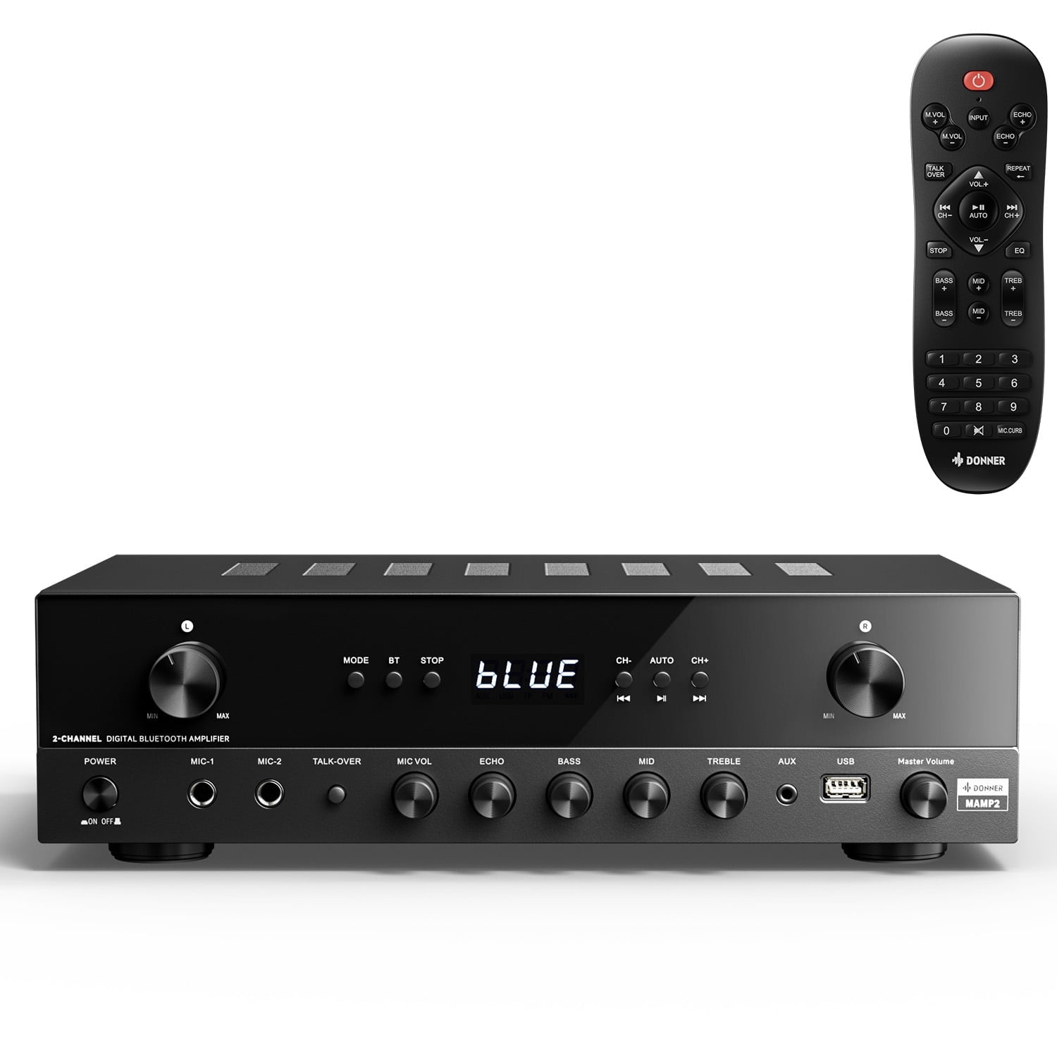 DONNER MAMP2 プリメインアンプ MAMP2 Stereo Audio Amplifier 600W Peak 2 Channel Bluetooth