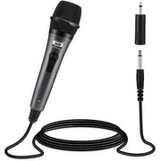 Moukey Dynamic Microphone, Handheld Wired Mic For Home Karaoke Singing, 13 Ft Xlr Cable Metal