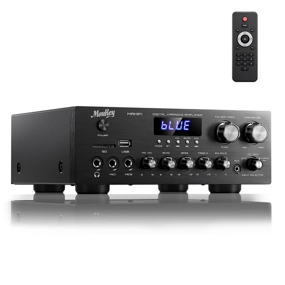 Moukey Stereo Receivers, 400W 2 Channel Power Audio Amplifier Stereo System with Bluetooth 5.0