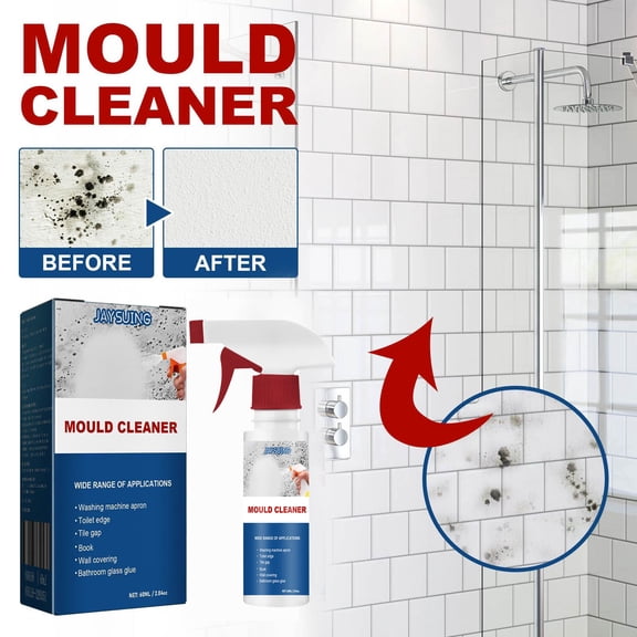 Mould Cleaner Spray, 60ML/2.04oz Powerful Mold & Mildew Remover, Multi-Purpose Household Cleaner for Washing Machine, Toilet, Tile Gap, Bathroom, Effectively Removes Mold Stains