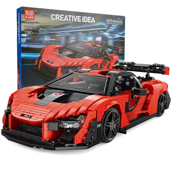 Mould King 10007 Technical Car Building Block The Red Senna Sport Racing Car Model Toys