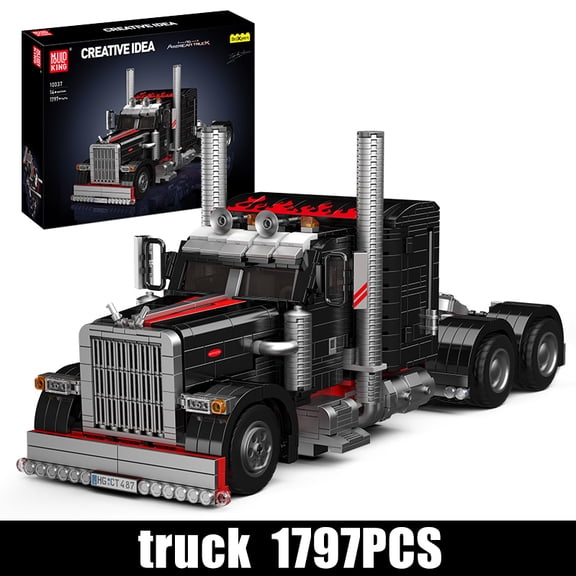 Mould King 10037 The American Truck Building Block Assembly Car Brick Set New Technical Car Toys Kids Christmas Gift