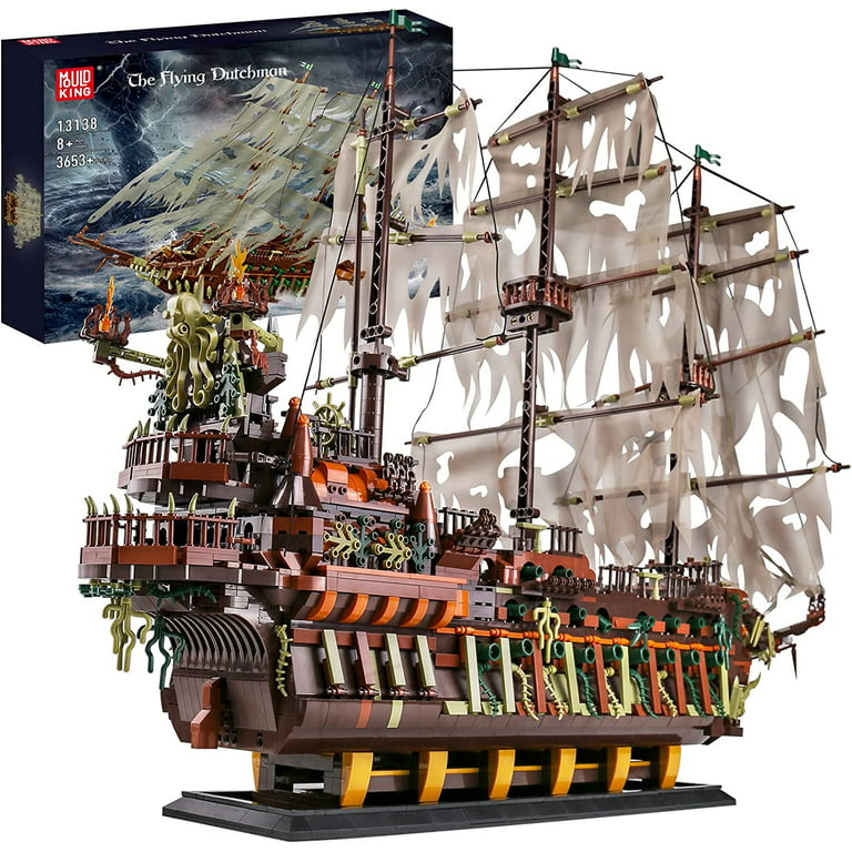 abort tidligere ydre Mould King 13138 Flying Dutchman Pirates Ship, Building Block Brick Kit,  Kids Adults Toys Stem - Walmart.com