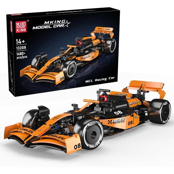 Mould King 13208 Race Car Model Toys MOC Bricks Collectible Sportscar Building Blocks, Racing Car Building Kits for Adult, Static Version 1,480 Pieces