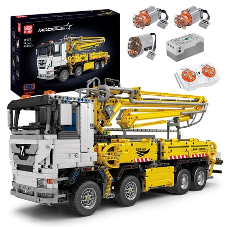 Mould King 19003 Technical RC Motorized Pneumatic Concrete Construction Truck Building Brick Toy Set