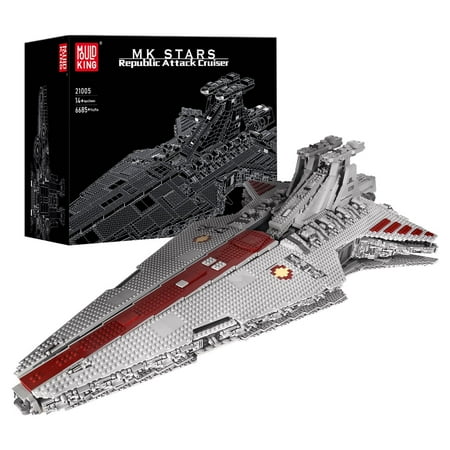 Mould King 21005 Star Plan Building Blocks Republic Attack Cruiser Star Destroyer Model Kids Adult