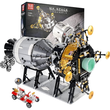 Mould King 21006 Apollo Spacecraft Model, Lunar Lander Building Blocks Kit, Space Science Kids Gifts
