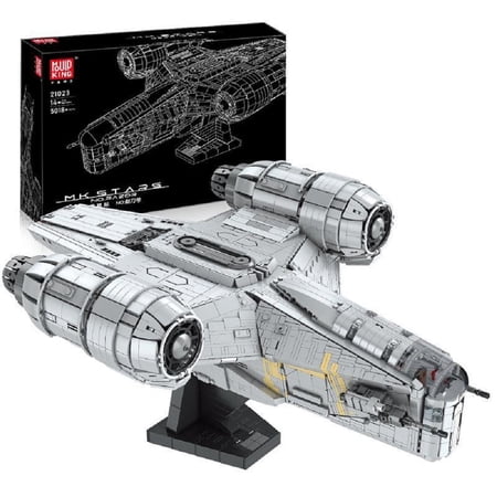 Mould King 21023 Razor Crest Model Building Block Kit, Star Destroyer Set Stem Construction Adult Kid Toy