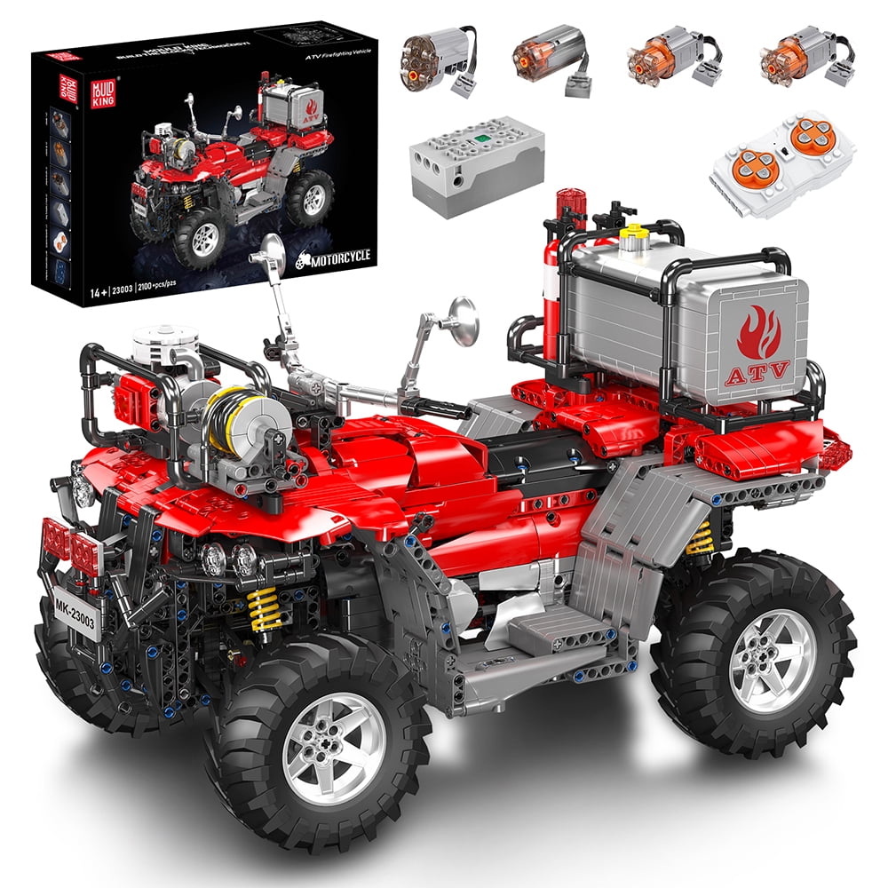 Mould King Fire Truck ATV Building Set, 2100+ Pcs RC/APP Control All ...