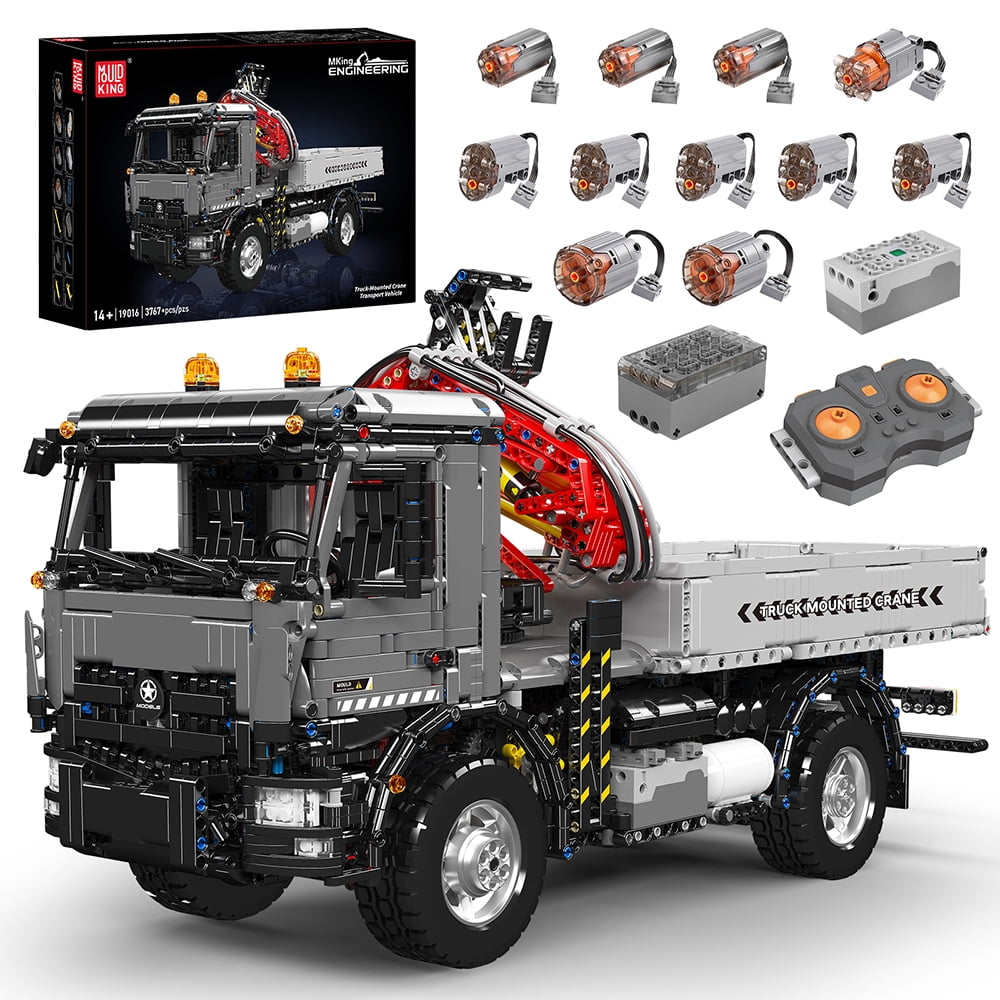 Mould King 1653 Pcs Rescue Tow Truck Building Set – Remote & APP Control Engineering Model Kit