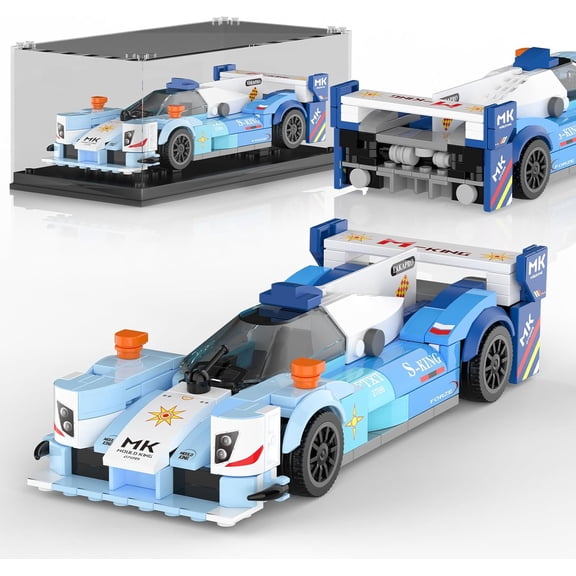 Mould King Speed Champion Racing Car MOC Building Set & Display Case, Creative Classic Cars Collectible Model, 27099 Cool Vehicles Hobby Gifts for Adults, 396 PCS