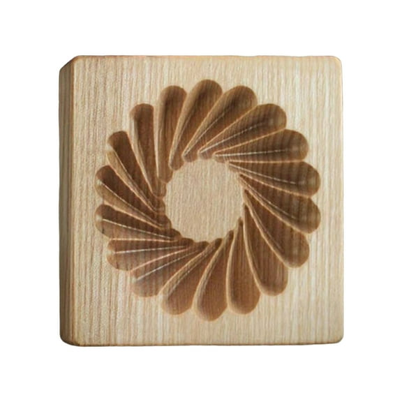 Moulds Carved Wooden Cookie Cutter Kit for Kitchen Crafting and Stamp Cookie Shapes for Summer Spring Baking