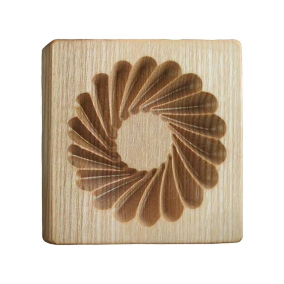 Moulds Carved Wooden Cookie Cutter Kit for Kitchen Crafting and Stamp Cookie Shapes for Summer Spring Baking