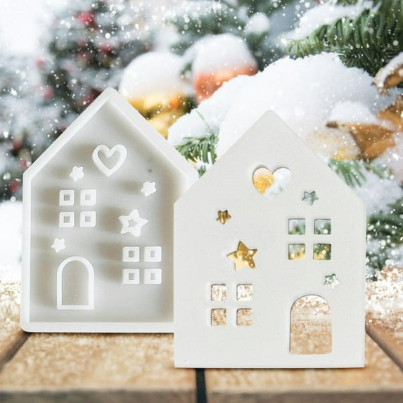 Nilvkv Moulds Pouring Moulds Moulds for Houses Moulds for Trees Moulds Pouring Moulds for Houses Moulds for Trees, Christmas Decorations