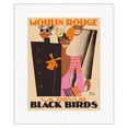 thumbnail image 1 of Moulin Rouge Paris France - La Revue Black Birds - Vintage Cabaret Poster by Paul Colin c.1929 - Fine Art Rolled Canvas Print 11in x 14in, 1 of 4