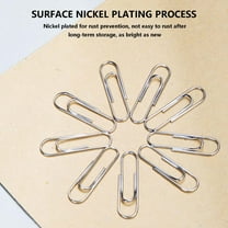 Mouliraty 1 Box Of 100Pcs Paper Clips, Metal Paper Clips, Document Retaining Clips