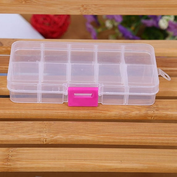 Mouliraty 10 Grids Jewelry Beads Pills Nail Art Storage Box Case WH