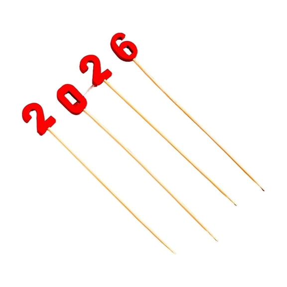 Mouliraty 100pc Isposable Fruit Picks Horse Shaped Bamboos Sticks for Fruit Decoration