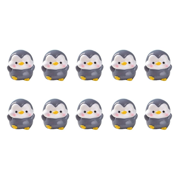 Vikakiooze 10Pcs Miniature Penguin Figurines Penguin Model Toys Resin Penguin Penguin Figure For Decor