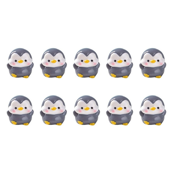 Vikakiooze 10Pcs Miniature Penguin Figurines Penguin Model Toys Resin Penguin Penguin Figure For Decor