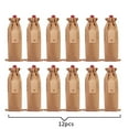 thumbnail image 1 of Mouliraty 12 Pcs Burlap Wine Gift Bags, Linen Wine Bottle Bag Set Wine Bottle Set Linen Tag Red Wine Packaging Bag, for Christmas, Wedding, Travel, Birthday, Holiday Party, 1 of 5