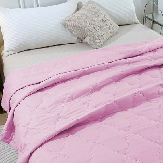 Mouliraty 180×200cm/70.86×78.74in Breathable Quilted Throw Blanket - Soft & Lightweight, Skin-friendly, Breathable, Summer Weight Bedding for All Seasons