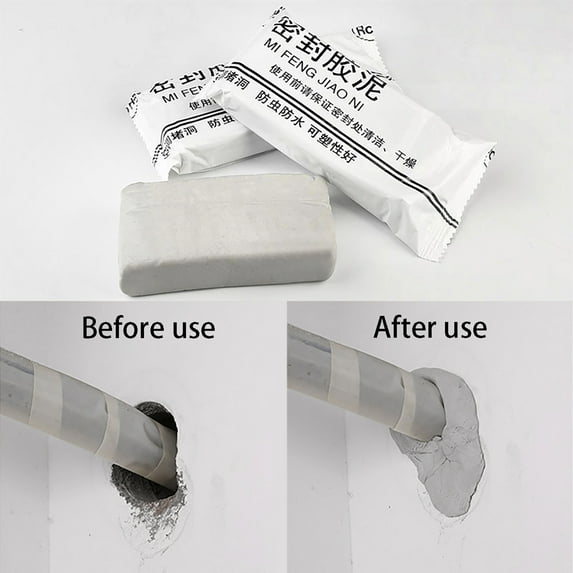 Mouliraty 1PC Household Mending Wall Hole Plasticine Water Proof Sewer Pipe Sealing Sealant