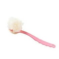 thumbnail image 1 of Mouliraty 1Pcs Shower body brush with soft bristles and loofah, back scrub bath mesh sponge with curved long handle for exfoliating baths, 1 of 5
