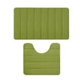 thumbnail image 1 of Mouliraty 2 Piece Memory Foam Bath Mat Toilet Mat Set, 16x24 and 16x20in U-Shape, Soft and Comfortable, Absorbent, Non-Slip, Thick, Machine Washable, Suitable for Bathroom, Toilet, 1 of 8
