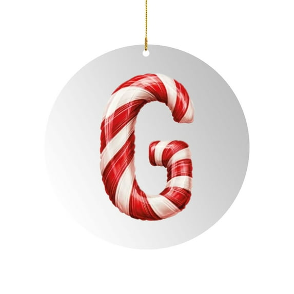 Mouliraty 26 Letter Ornament Cane Candy Letter Ornament