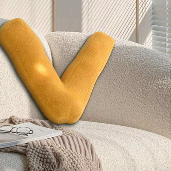 Mouliraty 26 Letter Pillows Cute Soft Letter Decorative Pillows English Alphabet Throw Pillows Cushion For Living Room Sofa Couch Bed Car Decoration