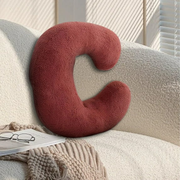 Mouliraty 26 Letter Pillows Cute Soft Letter Decorative Pillows English Alphabet Throw Pillows Cushion For Living Room Sofa Couch Bed Car Decoration