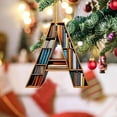 thumbnail image 1 of Vikakiooze 26 Letters Christmas Tree Decoration Pendant, Library Shelf Ornaments, Alphabet Book Pendant Christmas Tree Ornaments Personalized DIY Xmas Tree Hanging Decor, A, 1 of 9