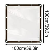 Mouliraty 3.28×3.28 FT Clear Tarps Heavy Duty Waterproof with Grommets, Clear Vinyl Tarp, Snowproof, Garden Rainproof Covering for Garden, Patio Covering & Henhouse Protection
