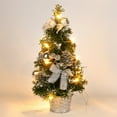 thumbnail image 1 of Mouliraty 30CM Mini Artificial Christmas Trees, Xmas Desktop Decoration Tree Set Tabletop Christmas Tree with LED Lights for Christmas Tabletop Decorations, Silver, 1 of 8