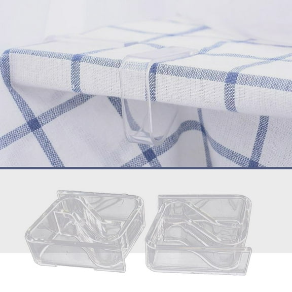 Vikakiooze 4 Transparent Plastic Tablecloth Clips With Strong Fixing Function