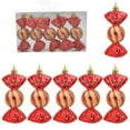 thumbnail image 1 of Mouliraty 5Pcs Christmas Pendant Candy Pendant, Christmas Decoration Gift Box Plating Candy Props Christmas Tree Pendants Display Window Counter Decoration Color Candy, Red, 1 of 5