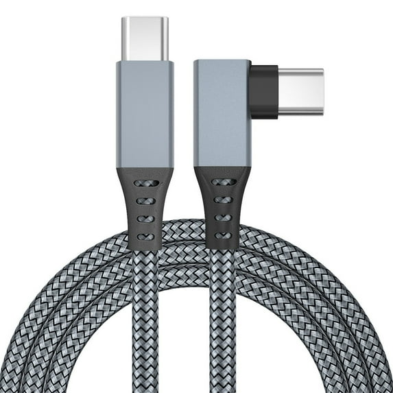 Mouliraty 6M/20FT Type C To Type C Cable Right Angle 5A Super Fast Charging USB C Cable