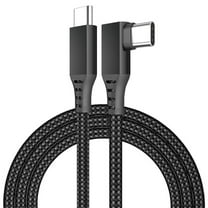 Mouliraty 6M/20FT Type C To Type C Cable Right Angle 5A Super Fast Charging USB C Cable