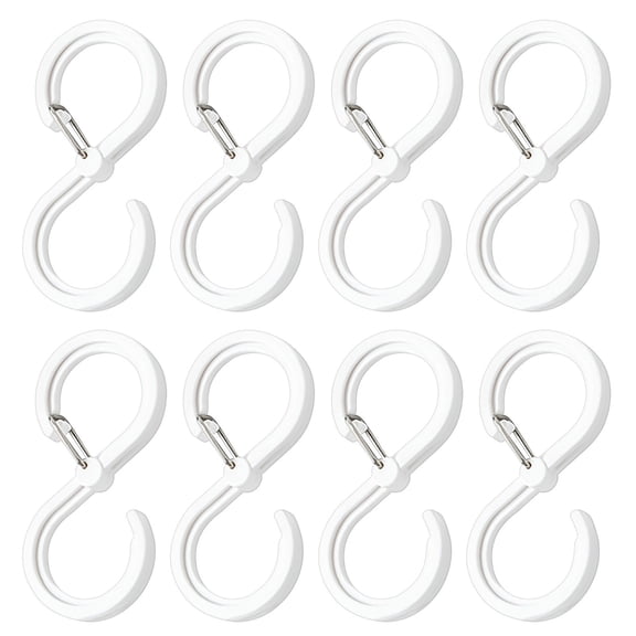 Vikakiooze 8 Pack S Hooks Large Multifunctional S-shaped Hook With Buckle S Hook For Hanging Coat ,bag , Cups For Kitchen Bathroom 2.56 Inch