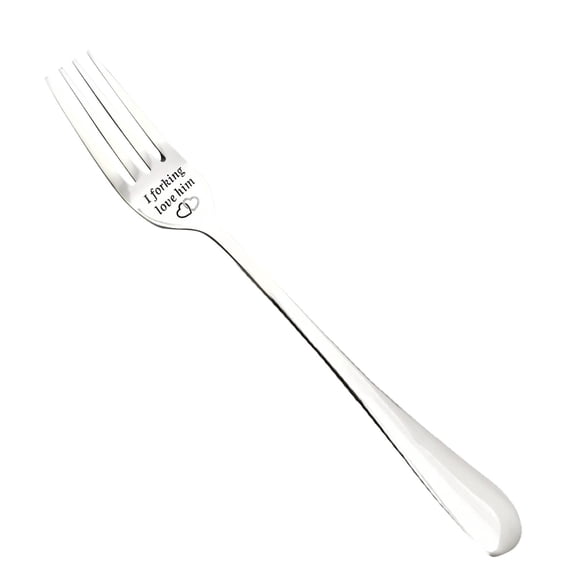 Mouliraty A Pair of Stainless Steel Dinner Forks, Stainless Steel Your Partner on Valentine's Day, The for Your Husband's Wife and Family, A