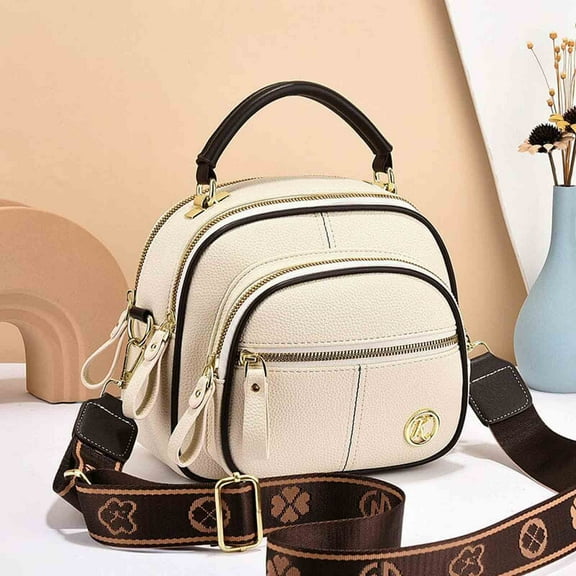 Mouliraty Adjustable Wide Shoulder Strap Leather Bag Hundred Bag Ladies Shoulder Bag