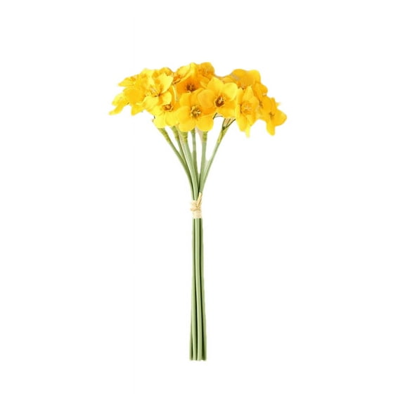 Mouliraty Artificial Flowers Artificial Daffodils Artificial Plant Daffodils DIY Wreath Wedding Living Room Garland Daffodil Bouquet Yellow