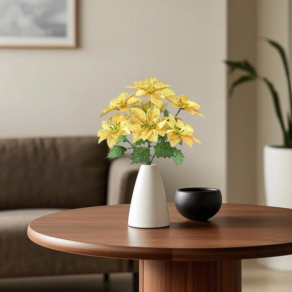 Mouliraty Artificial Flowers Realistic Simulated Flower Home Decoration Flowers Fake Bouquet, Flowers Bouquet Decorations Arrangements for Home Table Centerpieces, A