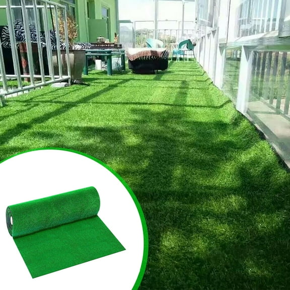 Mouliraty Artificial Grass Turf, 1*1m, Simulated, Encrypted Artificial, carpet, Plastic Artificial, Kindergarten Balcony, School Green, Perfect for Indoor/Outdoor, Green